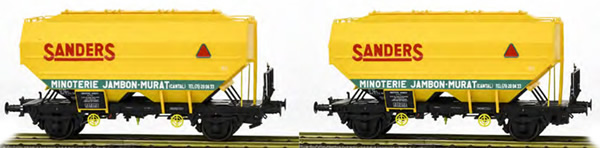 REE Modeles WB-557 - Set of 2 French Grain wagons SANDERS Era IV